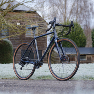 Kinesis G2 Frameset Midnight Blue Complete Bike on a winters day