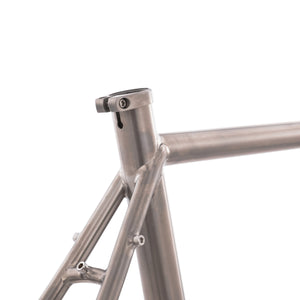 Kinesis GTD titanium road frameset seat tube.