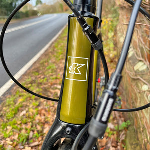Kinesis R2 Complete Bike Seat tube lent against a wall