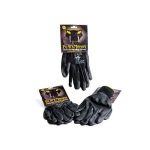Black mamba dipped mechanics gloves with packaging 