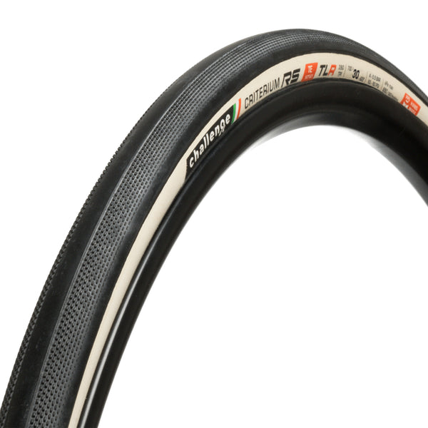 Challenge Criterium Handmade Tubeless Ready Tyre in white 30c.