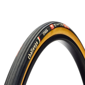 Tan Wall version of the Challenge Strada Pro tubular tyre.