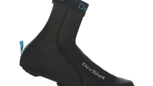 Lightweight fleece Black shoe cover with 'DexShell' branding on a white background