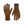 A pair of Dexshell Red Clay waterproof knit work gloves shown against a plain white background, with one glove displaying the textured back and the other showing the palm side with black grip dots on the fingertips.