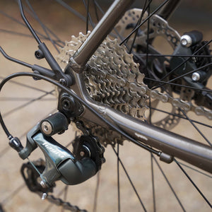 Kinesis 4S Tiagra Road Bike - Graphite Grey rear derailleur
