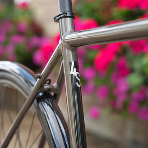 Kinesis 4S Tiagra Road Bike - Graphite Grey seat tube graphics