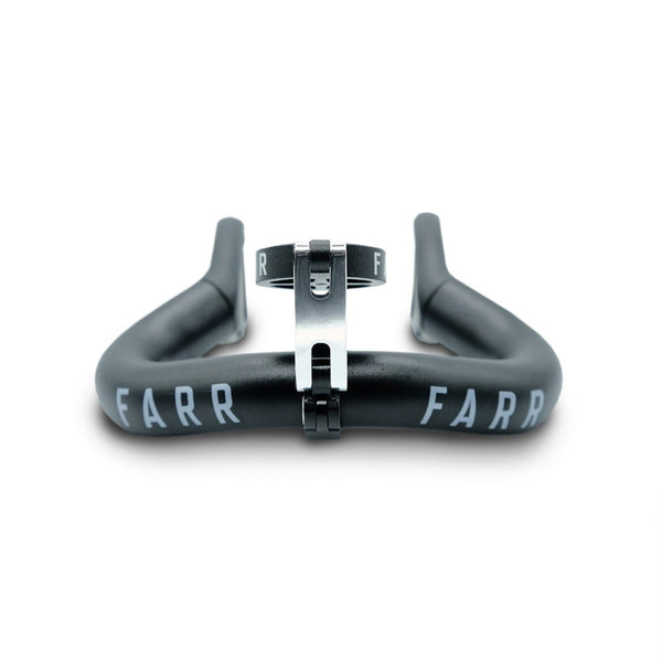 FARR GPS Mount with 22.2mm front on view attached to handlebars