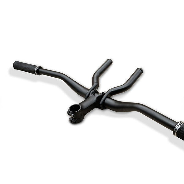 A set of FARR medium aero bolt on extender bars on a set of handlebars.