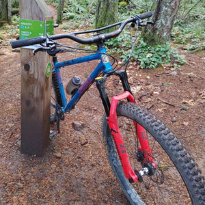 FARR Alloy Super-Riser 820mm handlebars on an MTB