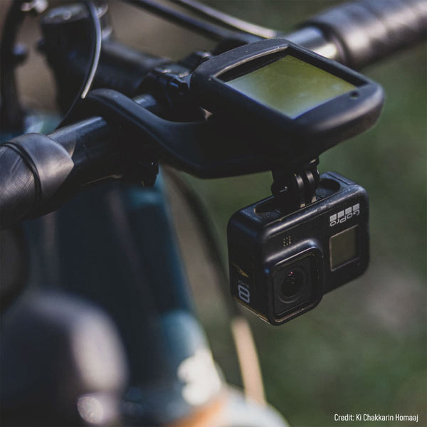 Image of FARR GPS bolt on carbon mount extension handlebars with GoPro