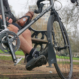 Fend Off front mudguard on a bike in a park