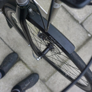 top view of a Fend Off mudguard on a bike