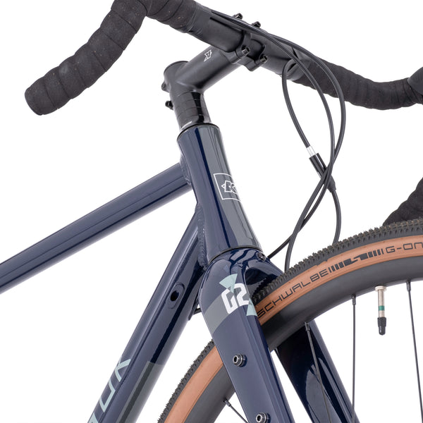 Kinesis G2 Midnight Blue Fork Detail - Gravel Adventure Road Bike