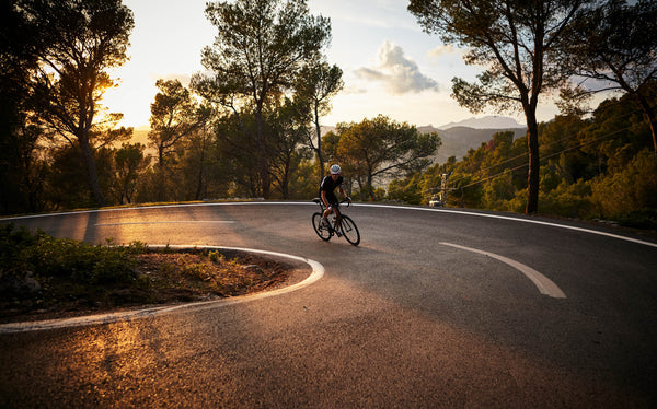 Kinesis Aithein frameset ridden on a climb
