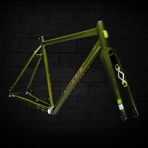 Kinesis GX Frame in green taken in a warehouse