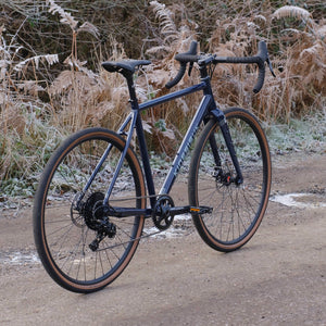 Kinesis G2 Frameset Midnight Blue Complete Bike on a winters day