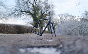 G2 Midnight Blue frame in a frosty lane