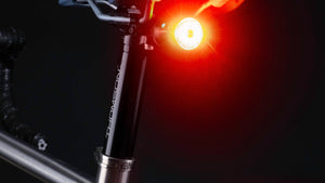 Lezyne saddle drive rear light on a bike