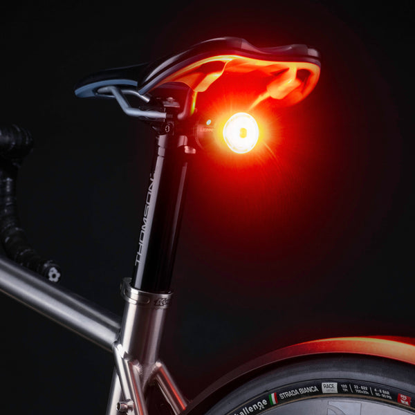 Lezyne saddle drive rear light on a bike