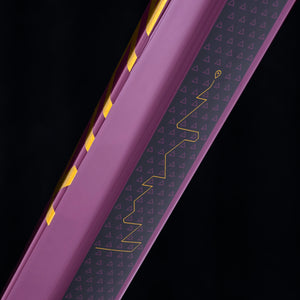 Kinesis Tripster AT Dark Plum down tube on a black background