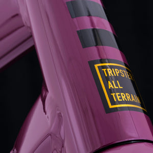 Kinesis Tripster AT Dark Plum head tube on a black background