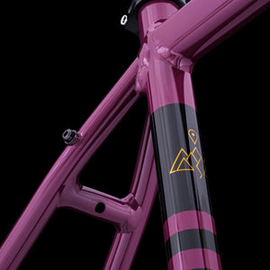 Kinesis Tripster AT Dark Plum Seat tube on a black background
