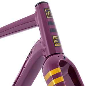 Kinesis Tripster AT Dark Plum Head Tube on a white background