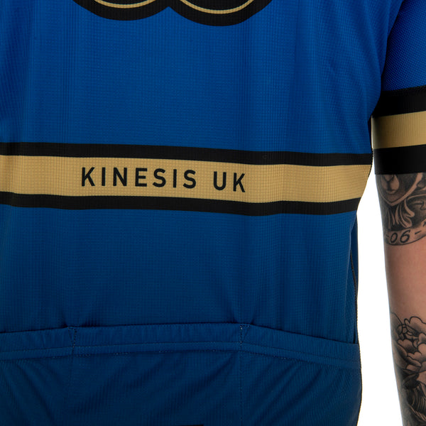 Kinesis UK branded jersey with a 20 years anniversary logo.