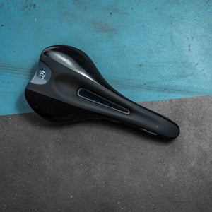 Kinesis Elite Saddle - Road, Cyclocross & MTB Saddle in black with grey base