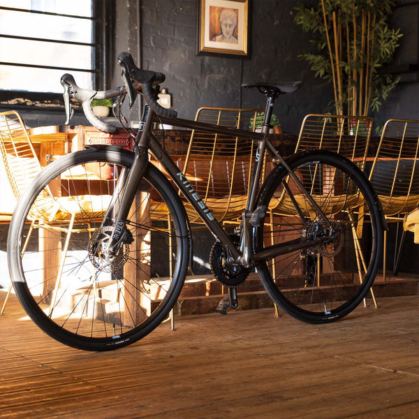 Kinesis 4S Shimano Tiagra road bike shot on location in the Forge Cafe, Ringmer.