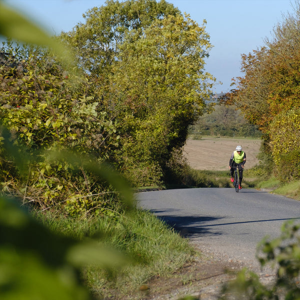 Kinesis 4S Shiamno Tiagra road bike being ridden near Glynde in East Sussex.