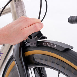 Fitting a Fend Off front light mount on a bike.