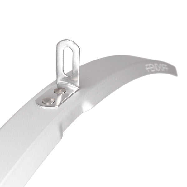 Kinesis Fend Off narrow mount on the silver mudguard.