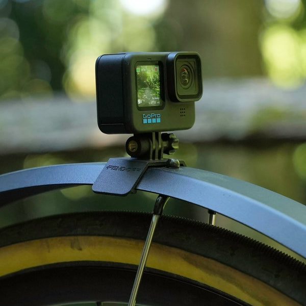 Fend Off Shorty GoPro mount with a GoPro mounted.