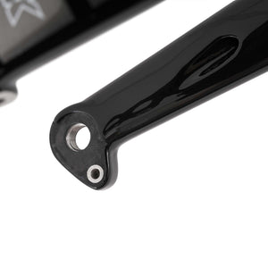Kinesis Range Plus Fork close up of the axle mount and dynamo routing
