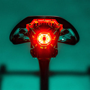 Lezyne Saddle Drive 250 rear light on a bike face on