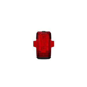 Front on view of the Lezyne KTV+ Drive rear light without the fitting strap.