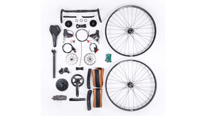 SRAM Apex 1 x 11 Gravel Build Kit including wheels, tyres, inner tubes, seatpost and saddle.