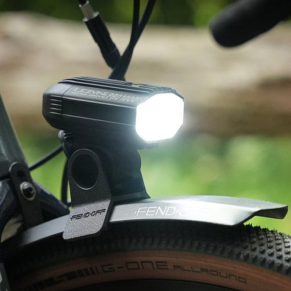Lezyne LED Pro 1000+ front light in use on a bike 